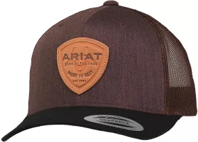 Ariat Western Cap Baseball Hat Patch Grey