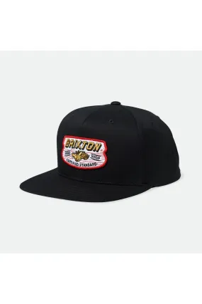 Brixton Clayburn Medium Profile Snapback Black