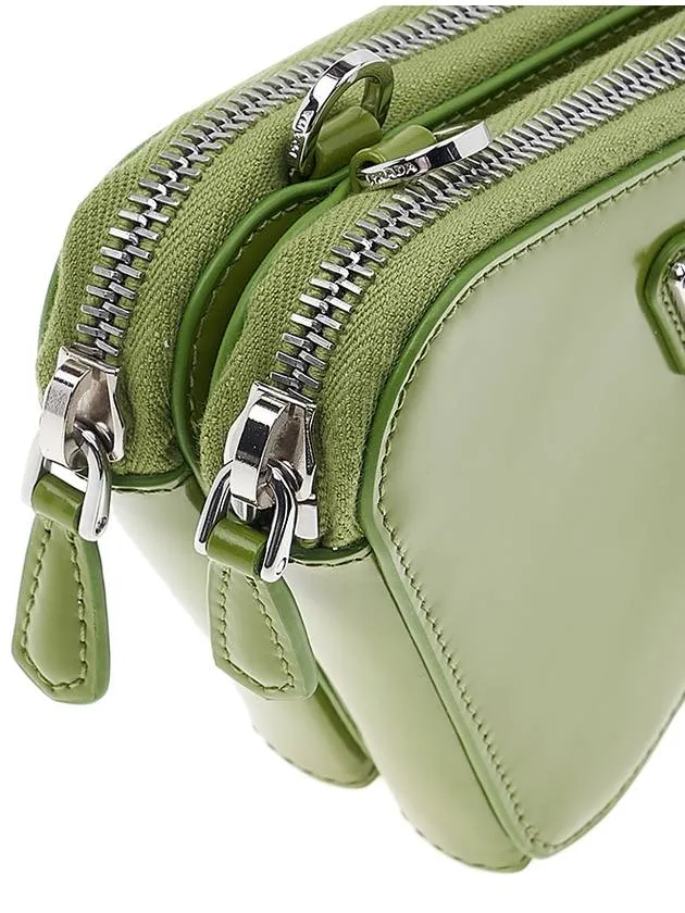 Brushed Leather Chain Mini Shoulder Bag Green