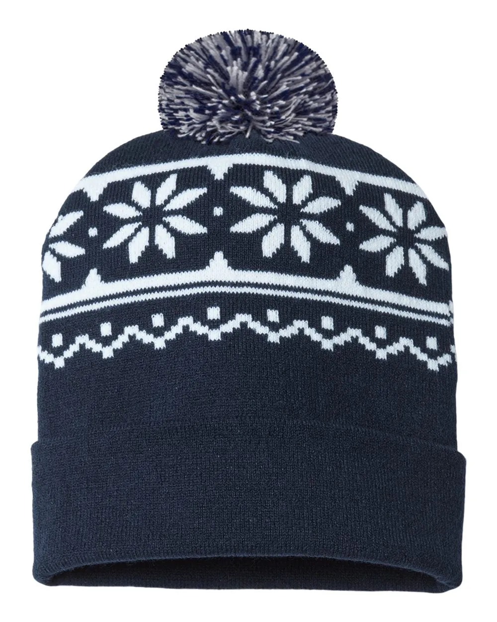 Cap America RKF12 USA-Made Snowflake Beanie