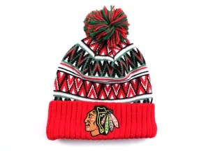 Chicago BlackHawks Mitchell and Ness Cuffed Knit Beanies (2015)