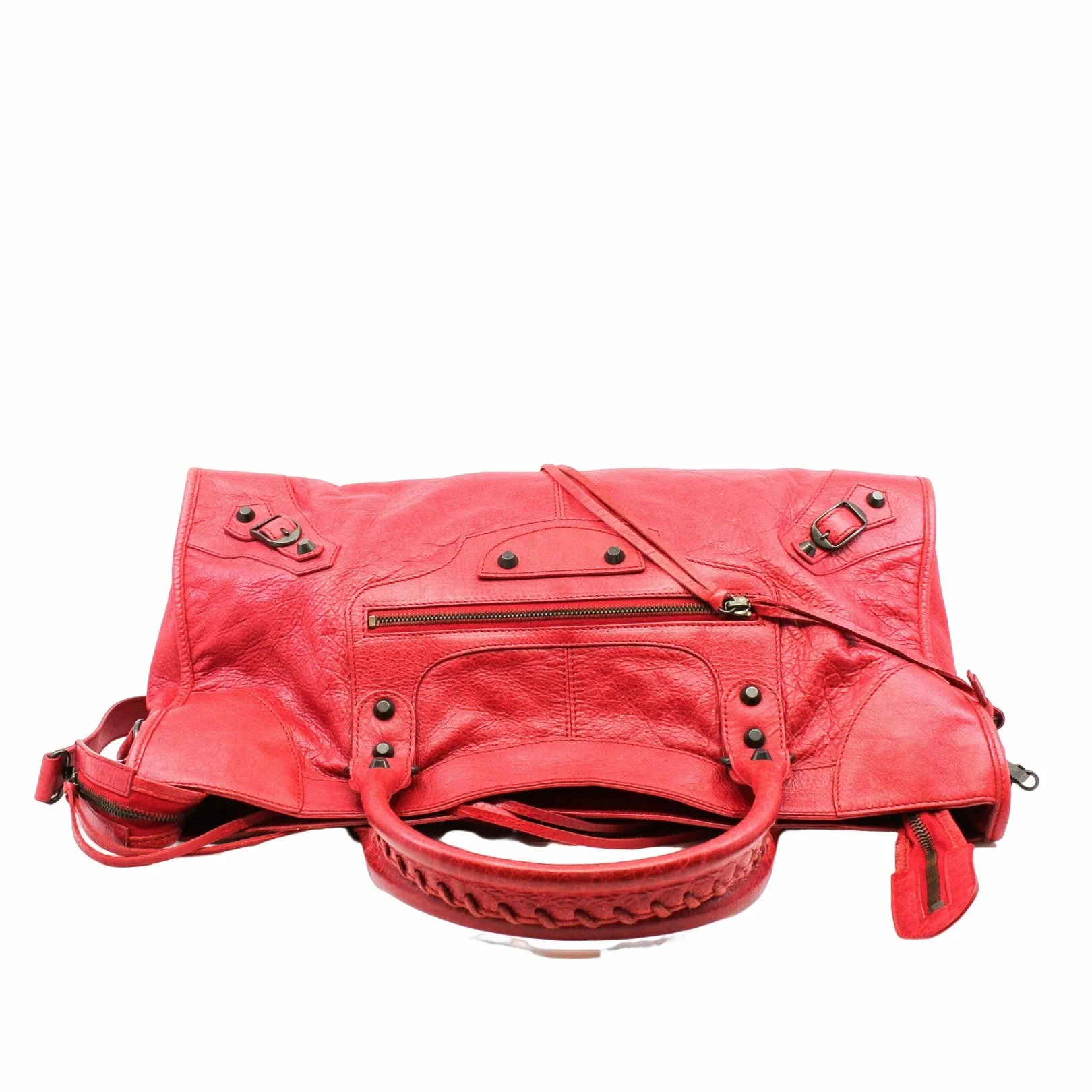 CITY HANDBAG LEATHER red