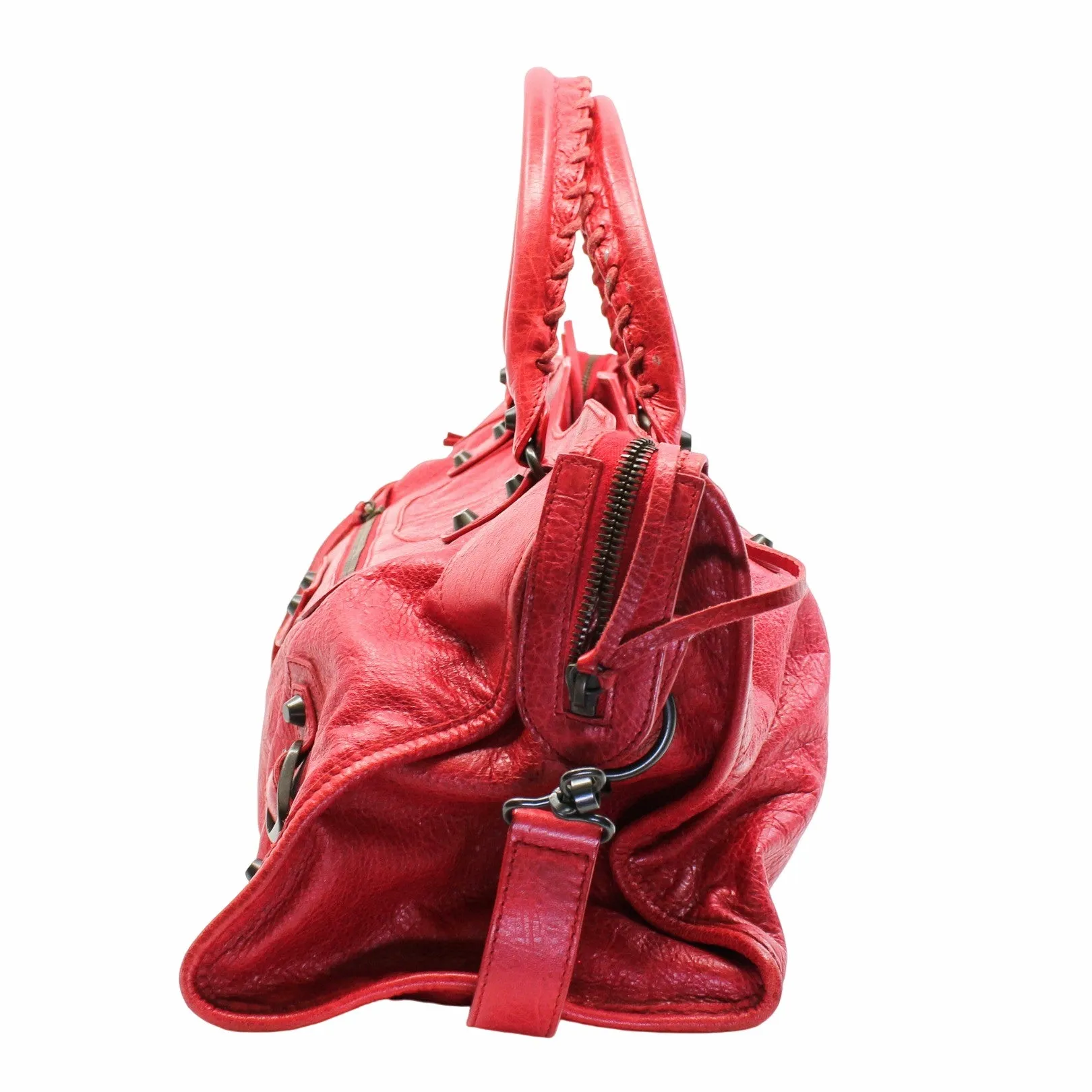 CITY HANDBAG LEATHER red