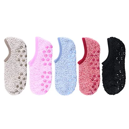 Cozy Slipper Socks, Fuzzy Anti-Slip Socks for Women Girls, Non-Slip Slipper Socks with Grippers, Gifts for Womens