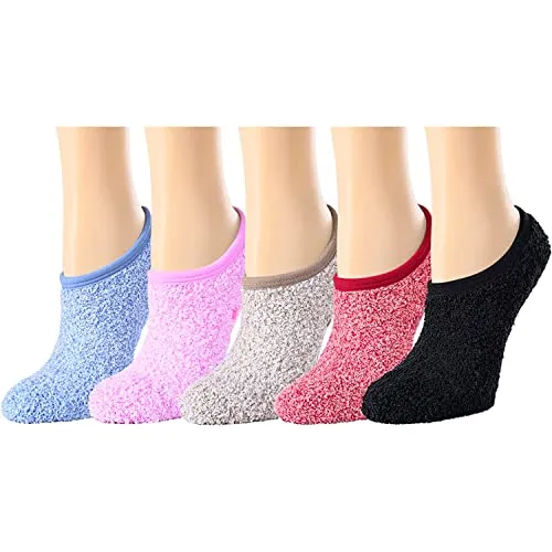 Cozy Slipper Socks, Fuzzy Anti-Slip Socks for Women Girls, Non-Slip Slipper Socks with Grippers, Gifts for Womens