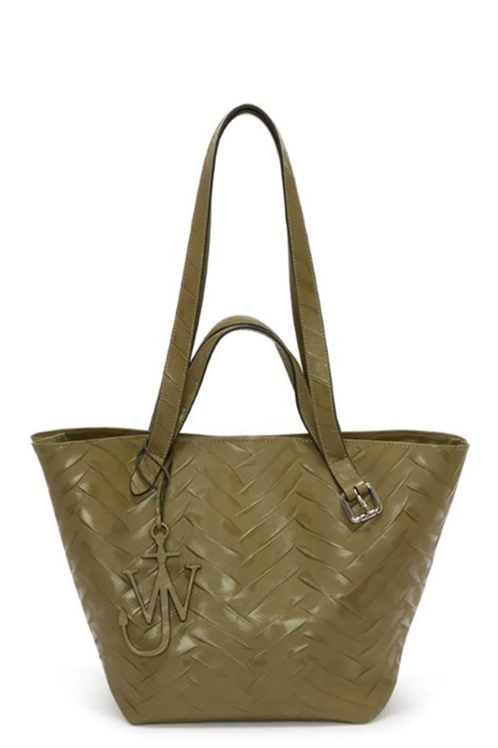 Double Handle Belt Tote - Khaki