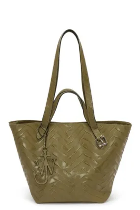 Double Handle Belt Tote - Khaki