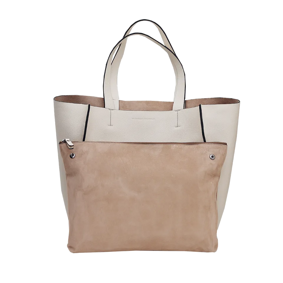 Double Handle Leather Tote