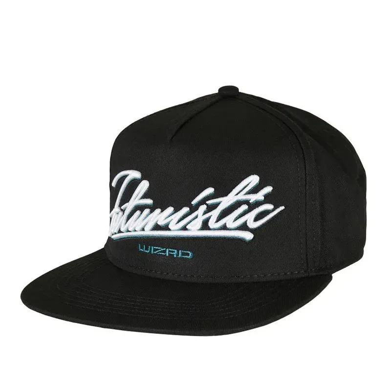 Futuristic Wizard Black Snapback Cap