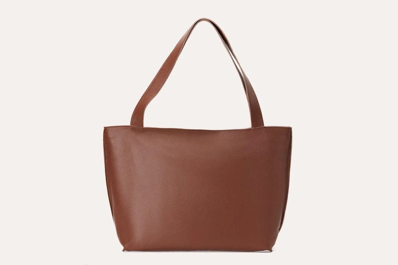 Genuine Leather Minimalist Tote