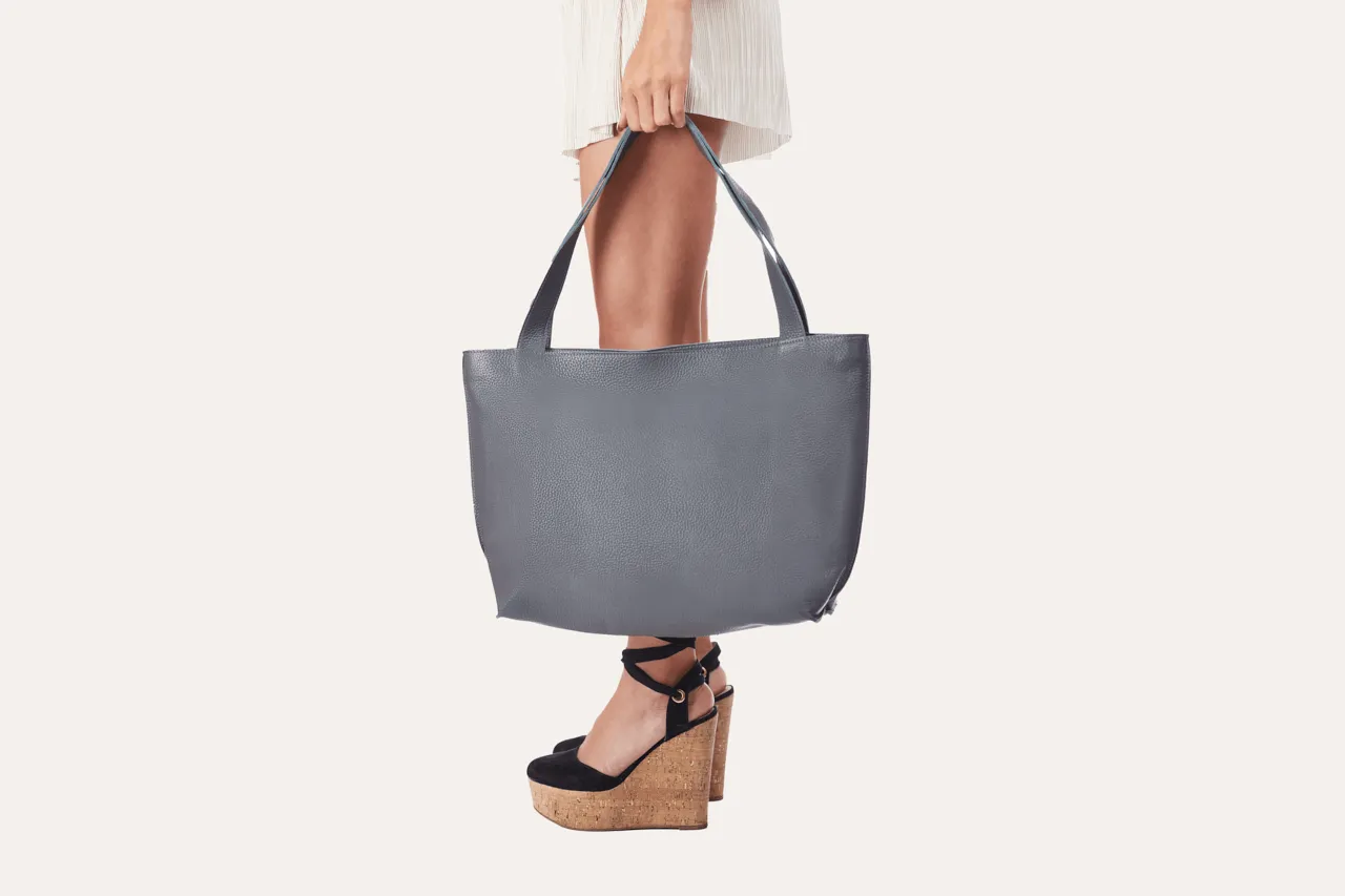 Genuine Leather Minimalist Tote