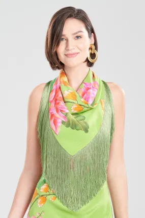 Hanabi Fringe Silk Scarf