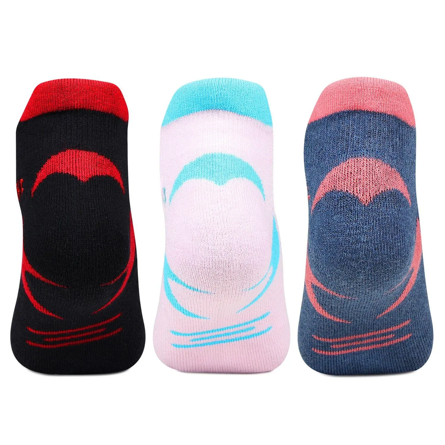 Hush Puppies Women's Multicolored Cushioned Ankle Socks - Pack of 3