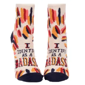 I Identify as a Badass Socks - Women's Ankle Sock