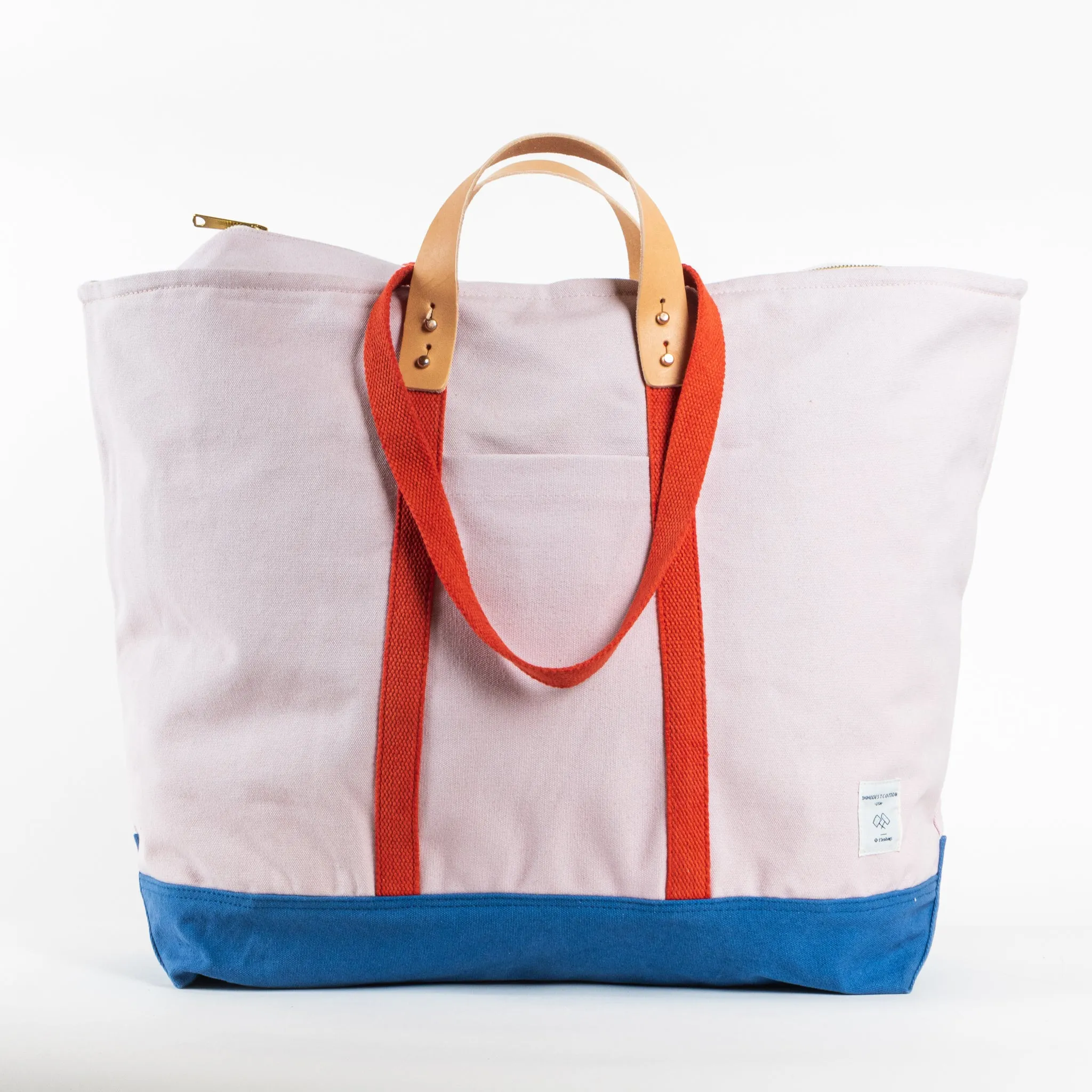 Jumbo Zipper Tote | Sky