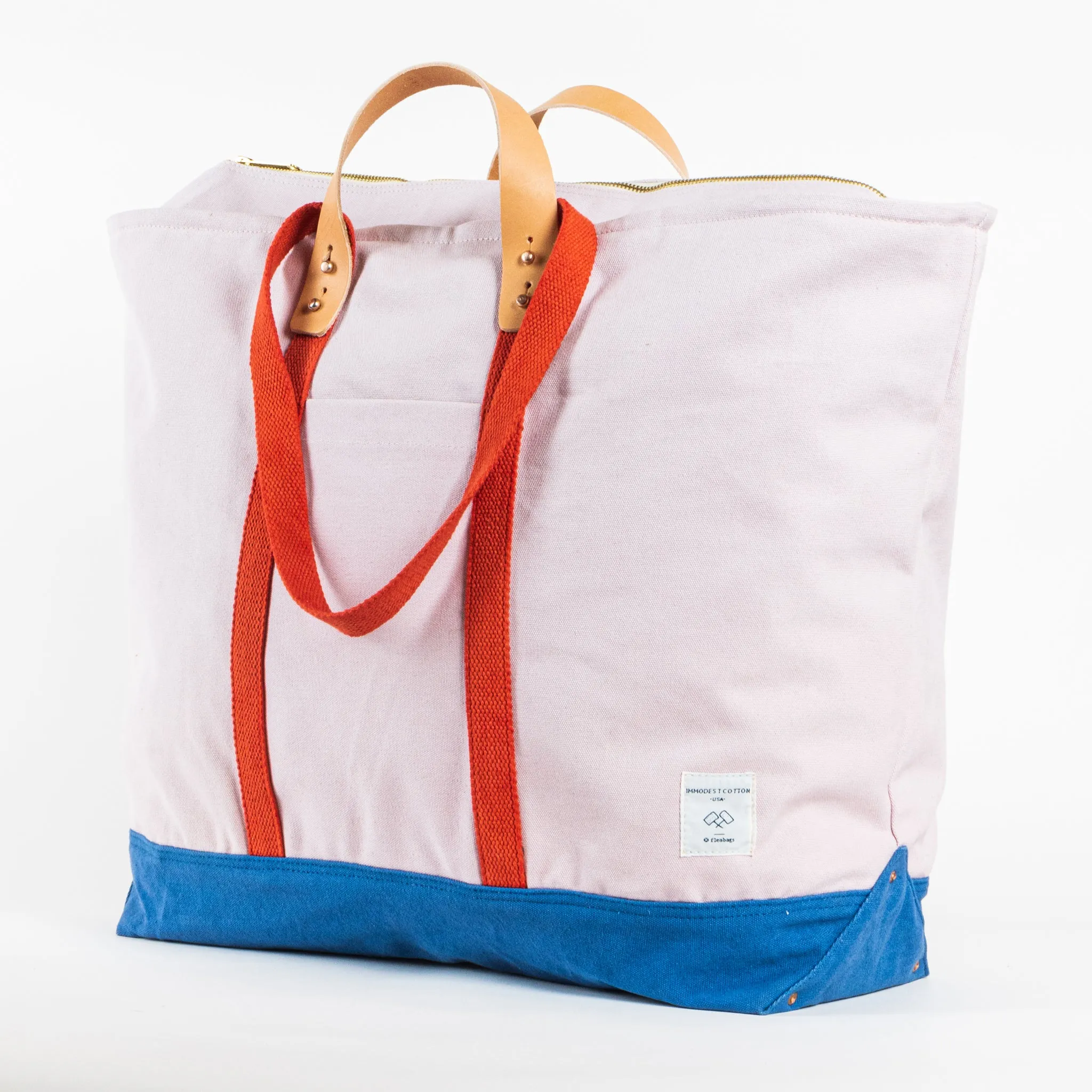 Jumbo Zipper Tote | Sky