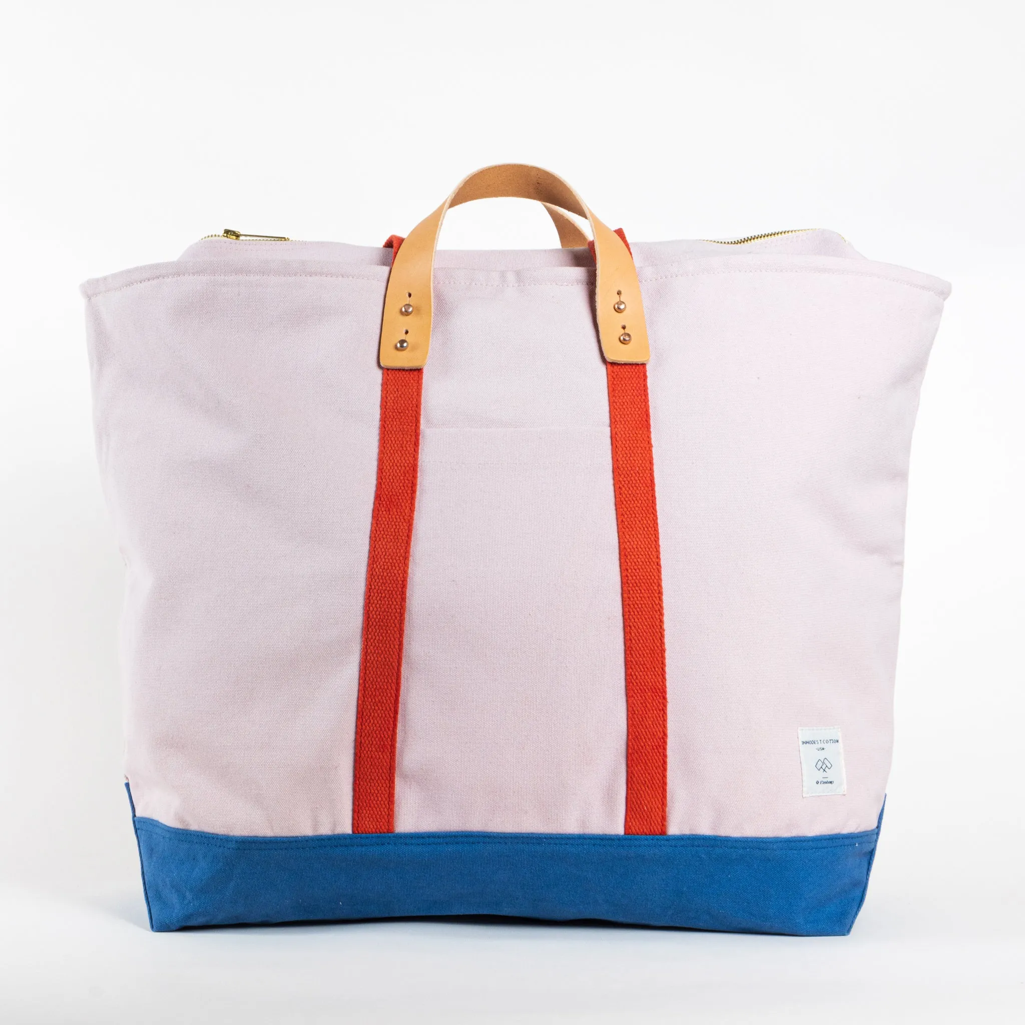 Jumbo Zipper Tote | Sky