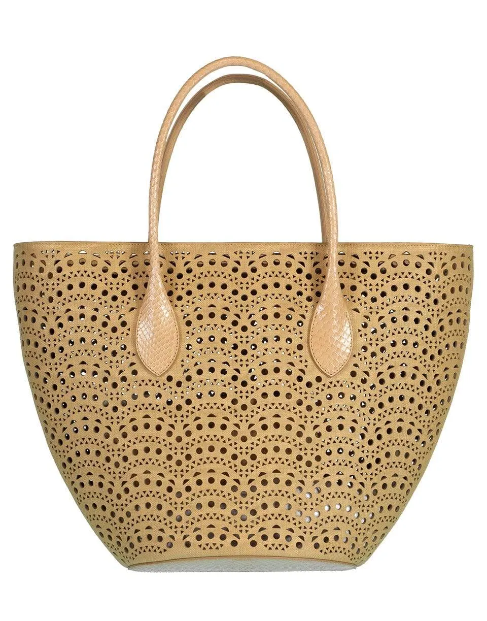 Latifa Zip Top Leather Tote