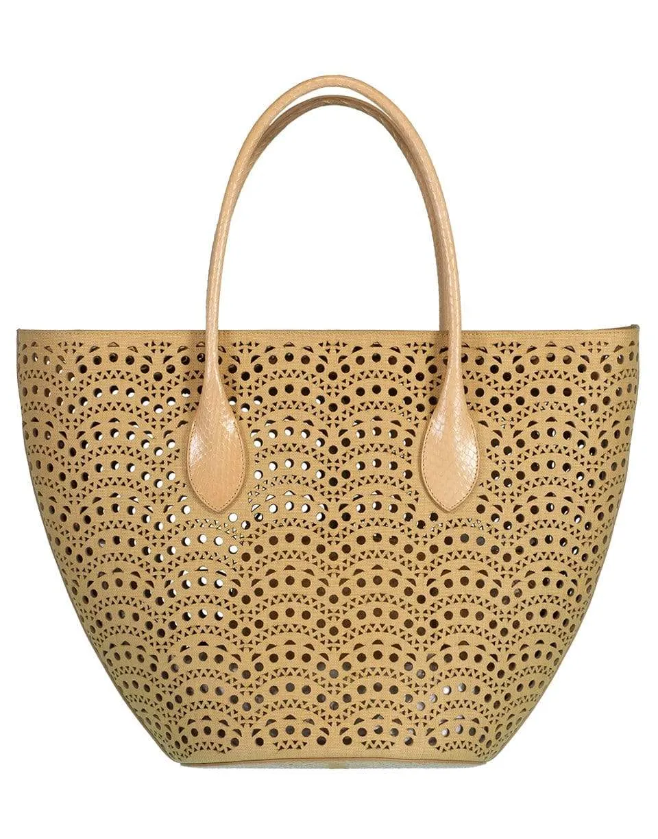 Latifa Zip Top Leather Tote