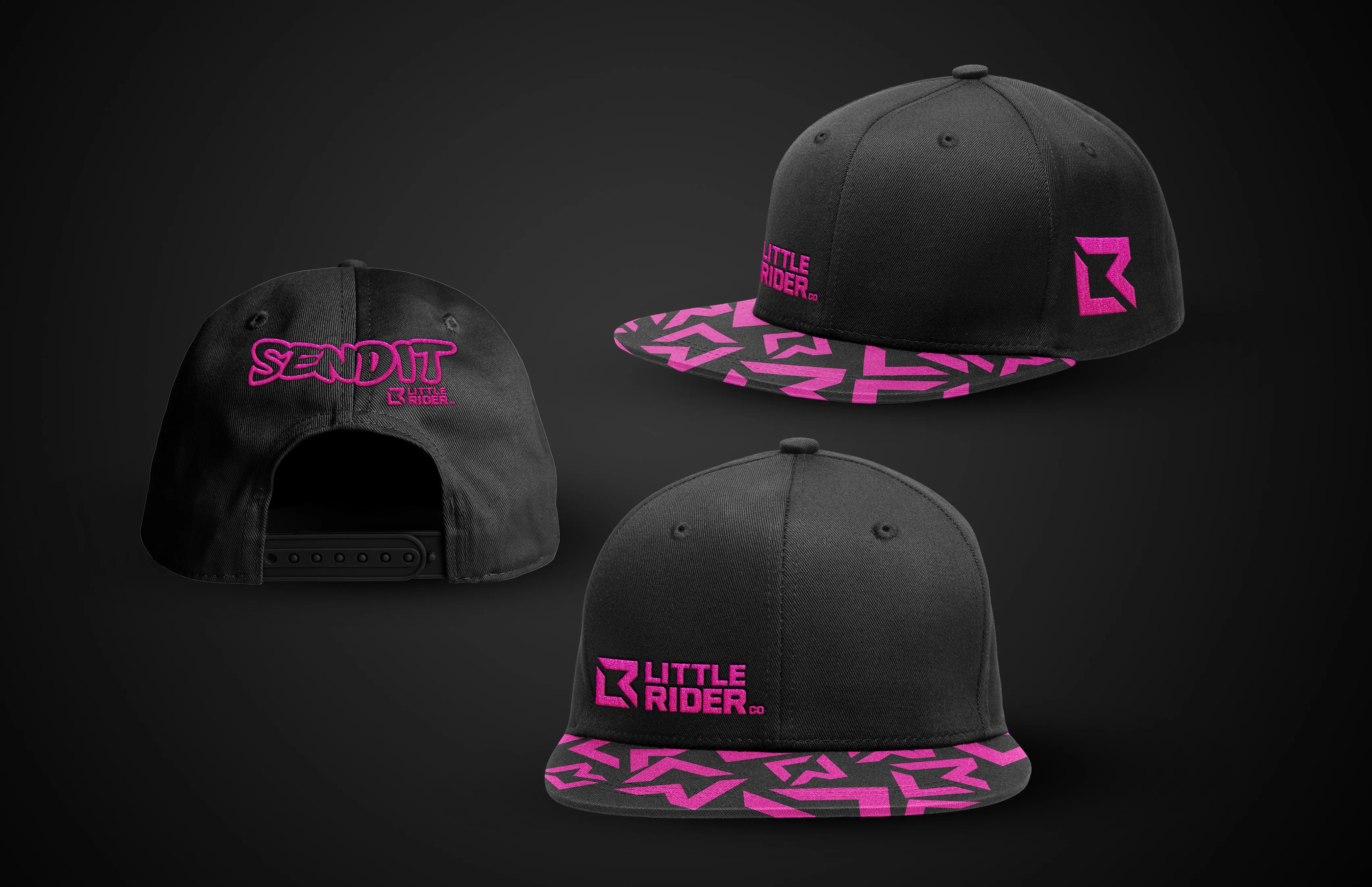 Little Rider Co Kids Snapback Cap - HOT PINK