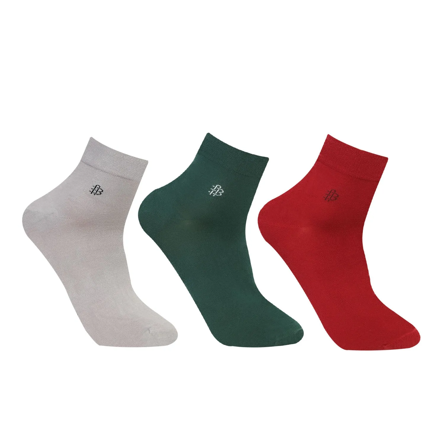 Men's Seamless Fit Bamboo Ankle Socks | Assorted - Pack of 3