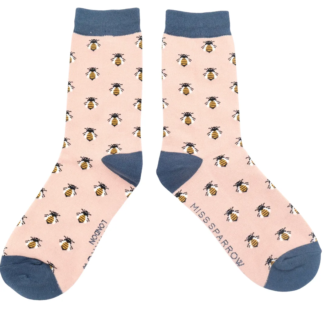 Miss Sparrow Honey Bees Bamboo Socks