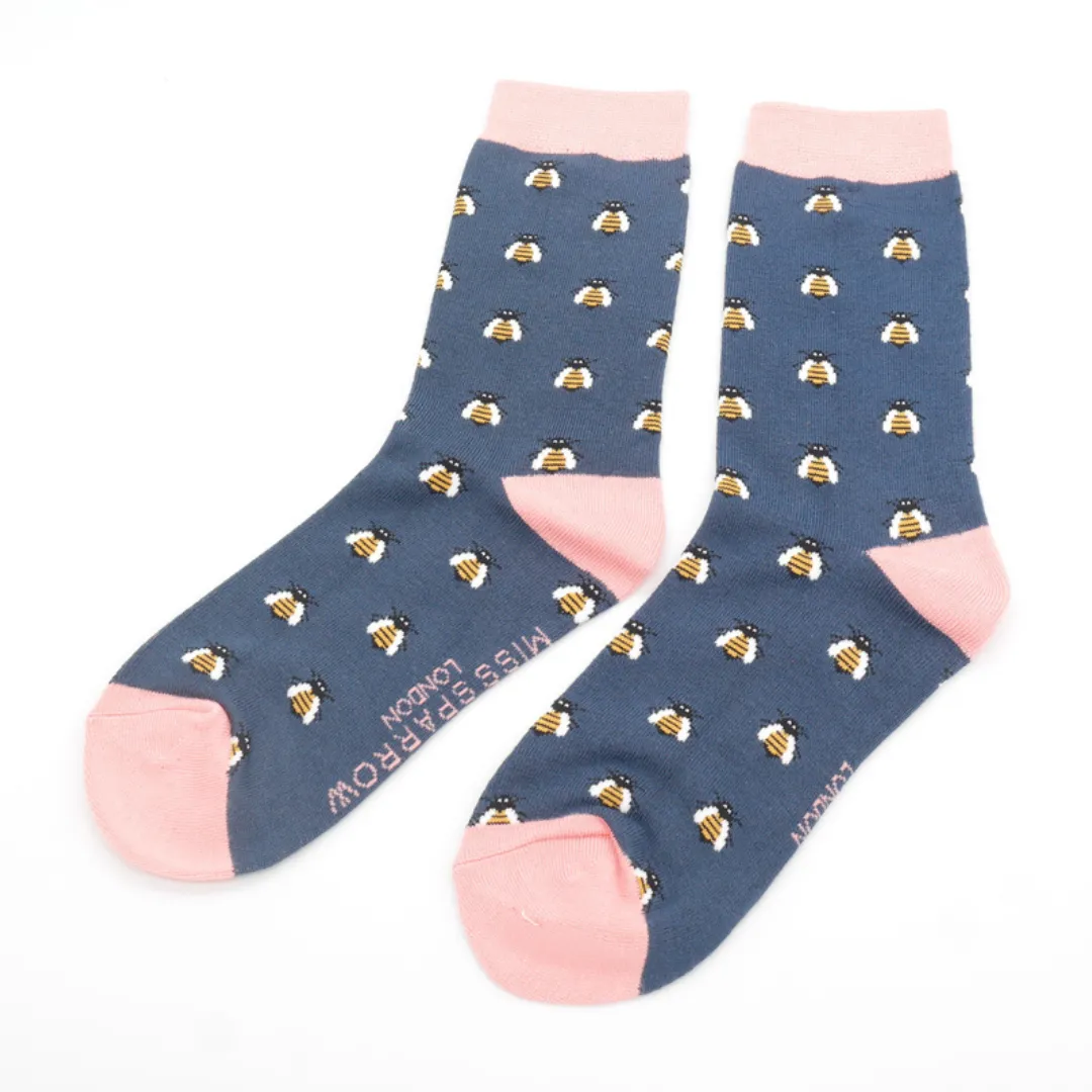 Miss Sparrow Honey Bees Bamboo Socks