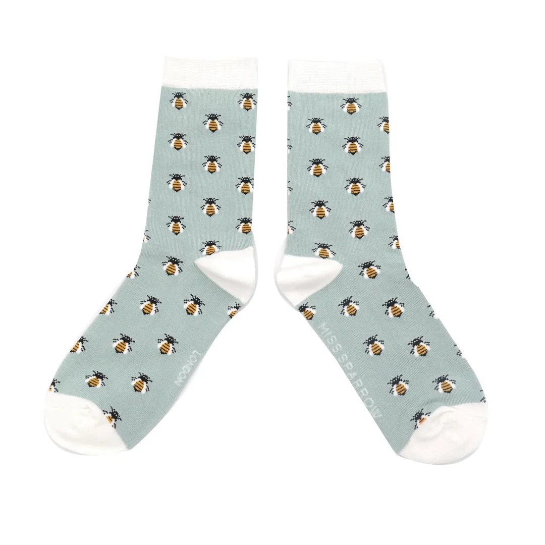 Miss Sparrow Honey Bees Bamboo Socks