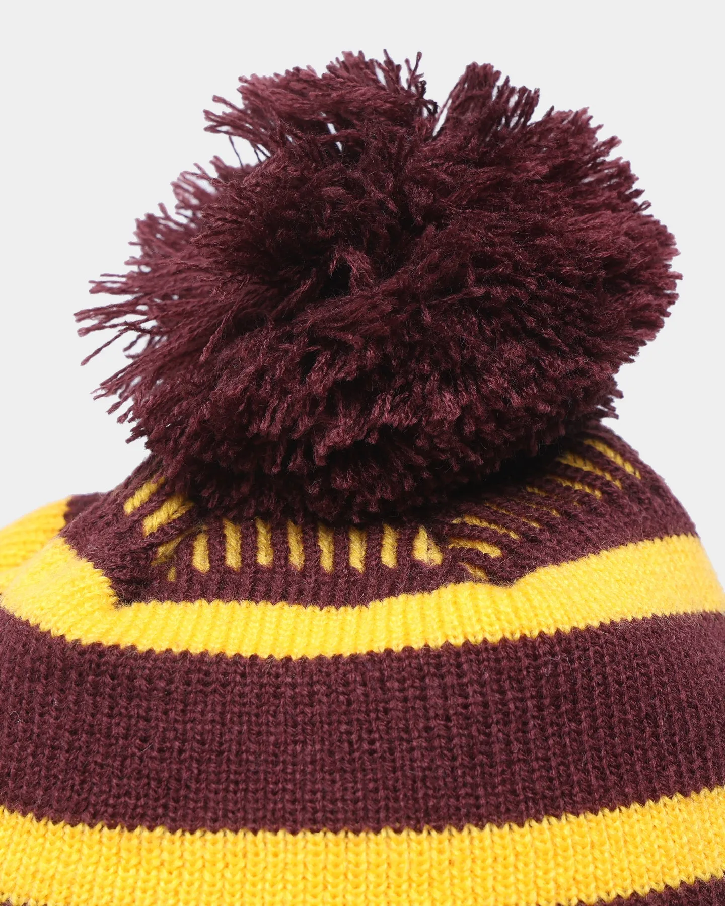 New Era Brisbane Broncos NRL Kick Off 2022 Pom Wordmark Beanie Dark Purple