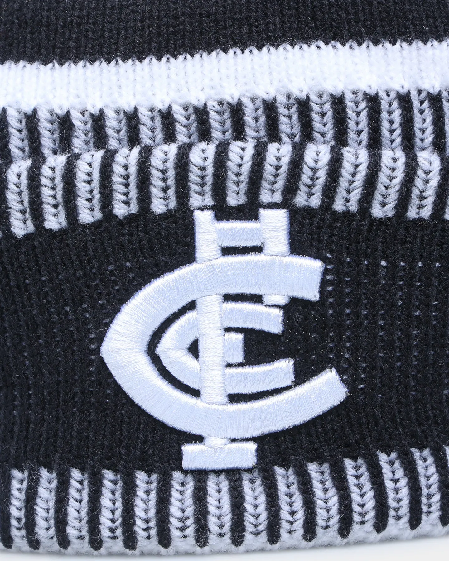 New Era Carlton Blues AFL Opening Bounce 2022 Pom Wordmark Beanie Navy