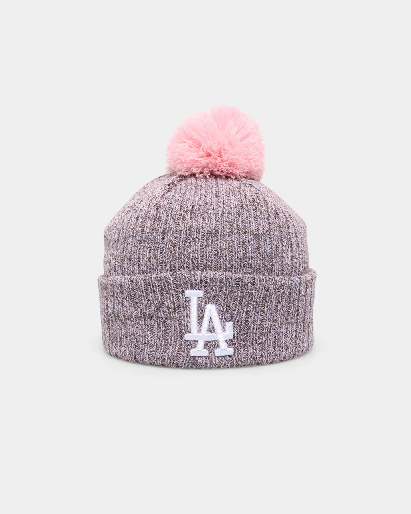 New Era Los Angeles Dodgers Medium Knit Pom Pom Beanie Pink/Blue