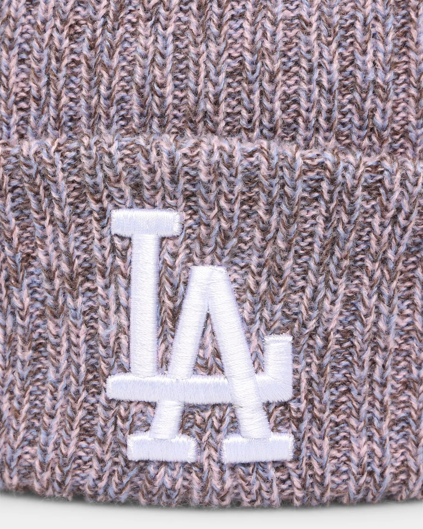 New Era Los Angeles Dodgers Medium Knit Pom Pom Beanie Pink/Blue