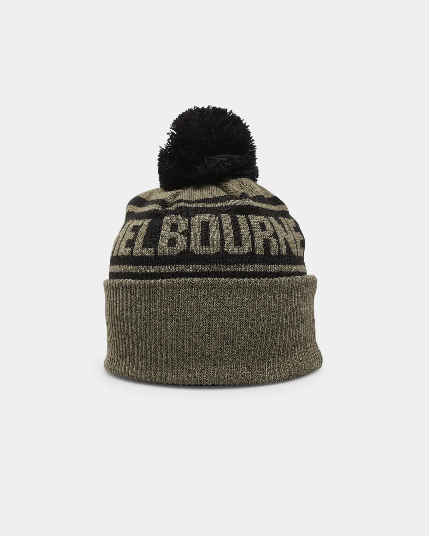 New Era Melbourne Demons 'AFL '22 Olive' Pom Knit Beanie Green