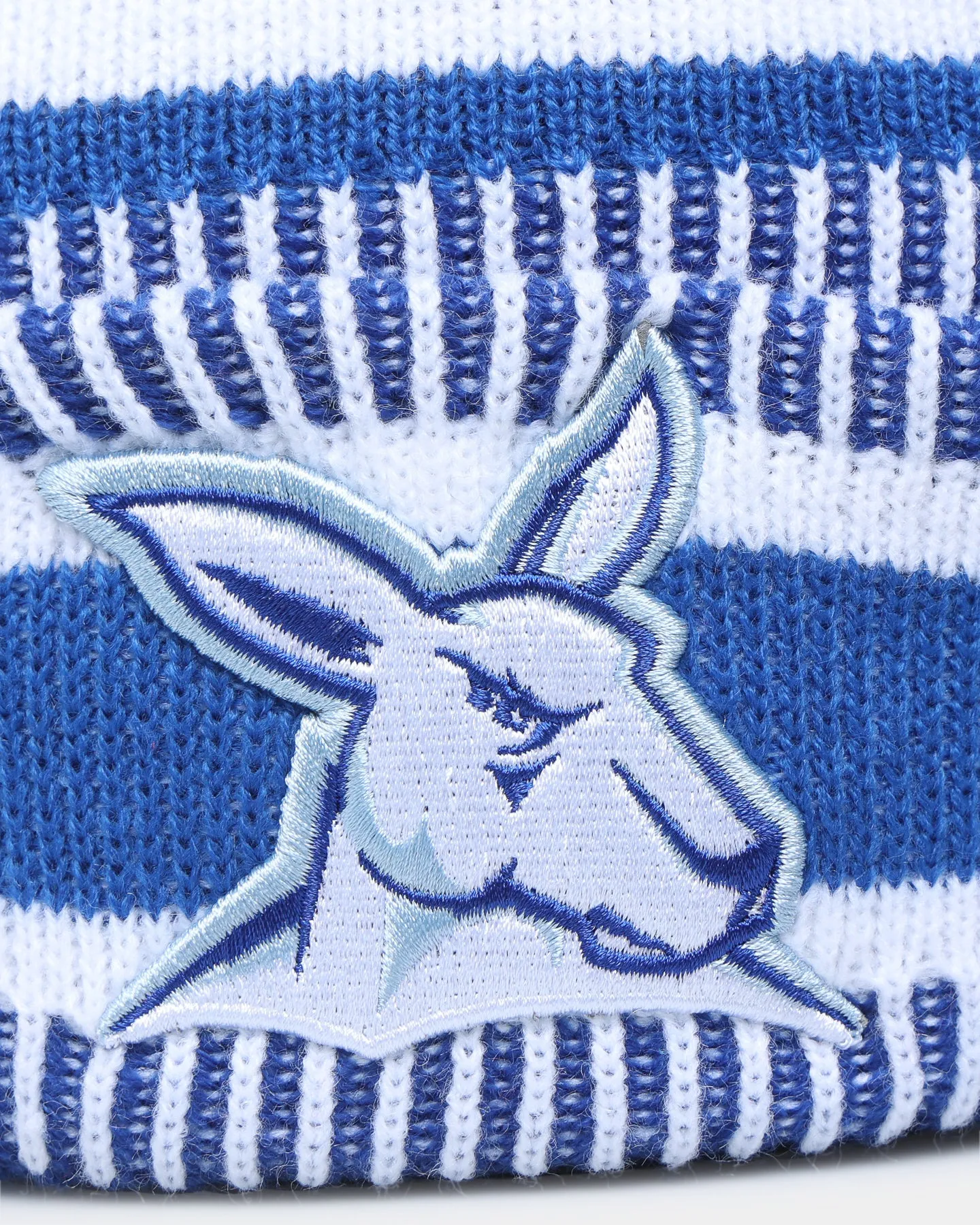 New Era North Melbourne Kangaroos AFL Opening Bounce 2022 Pom Wordmark Beanie Medium Blue