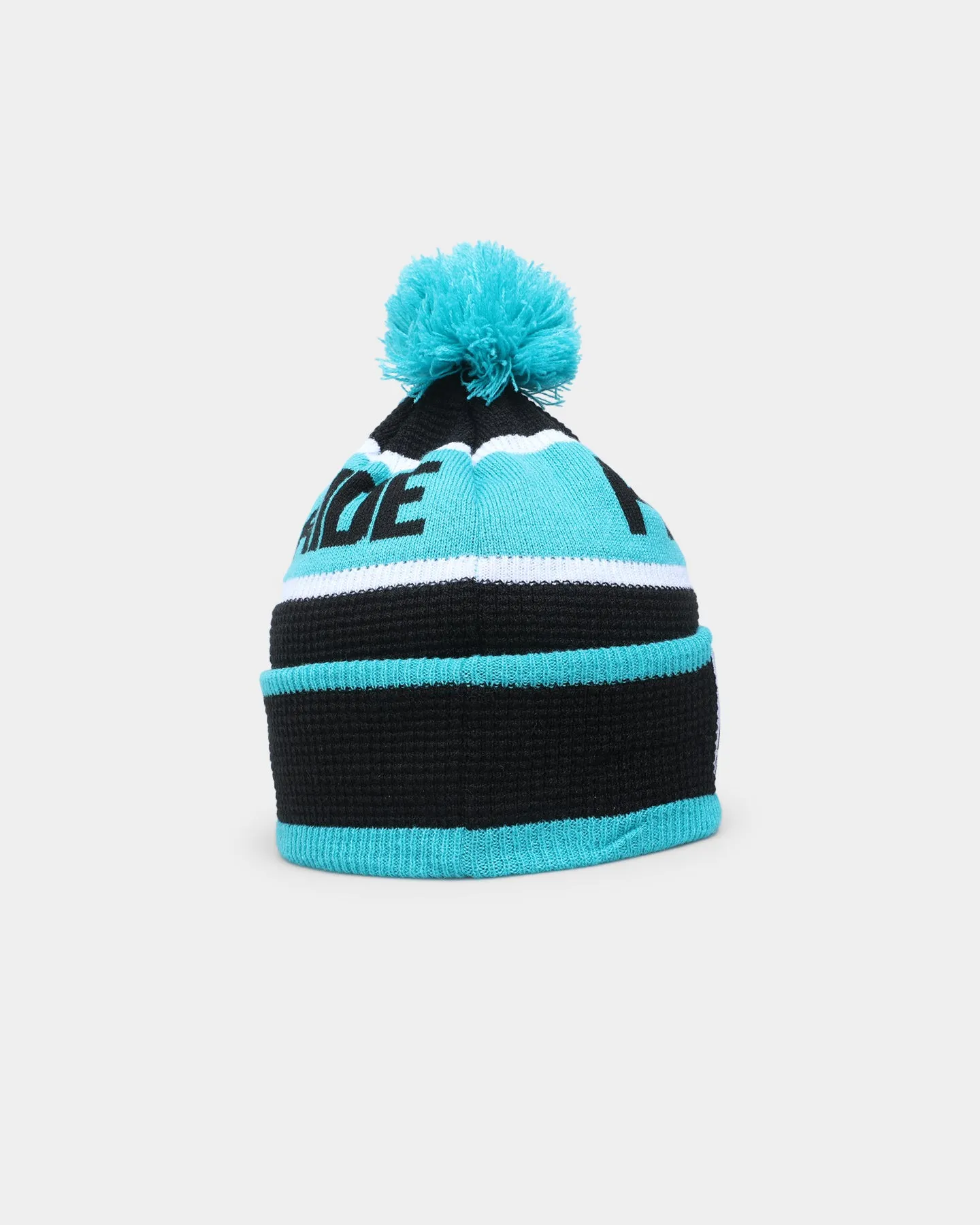 New Era Port Adelaide Power AFL Opening Bounce 2022 Pom Waffle Wordmark Beanie Black/Turquoise