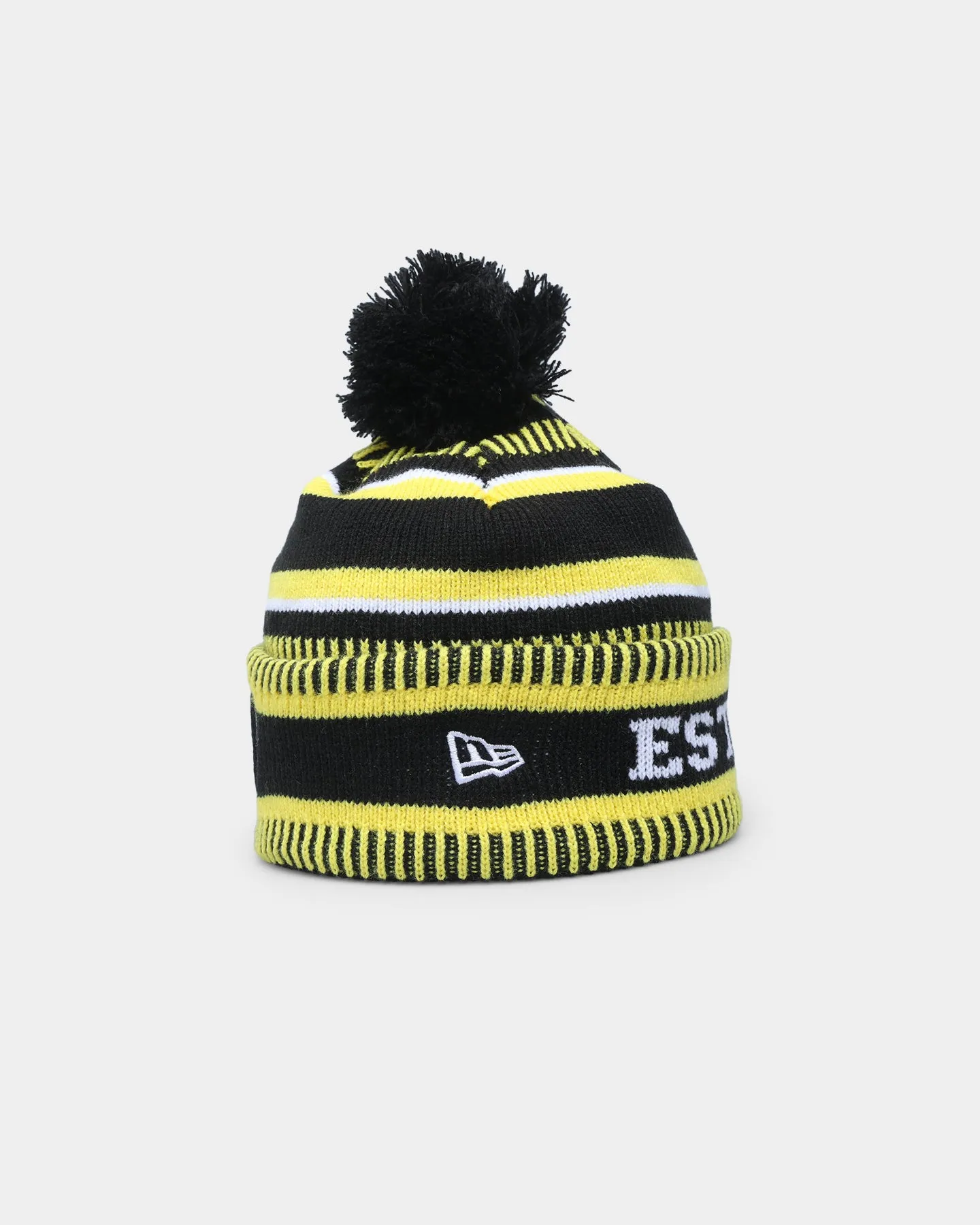 New Era Richmond Tigers AFL Opening Bounce 2022 EST Pom Wordmark Beanie Yellow