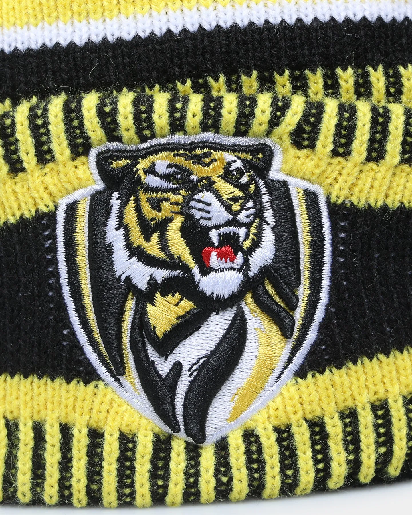 New Era Richmond Tigers AFL Opening Bounce 2022 EST Pom Wordmark Beanie Yellow