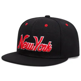 New York Black & Red Snapback Cap