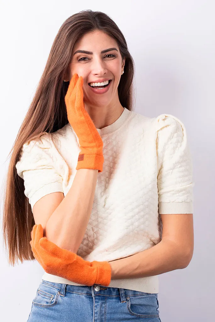 Orange - Cashmere Classic Gloves