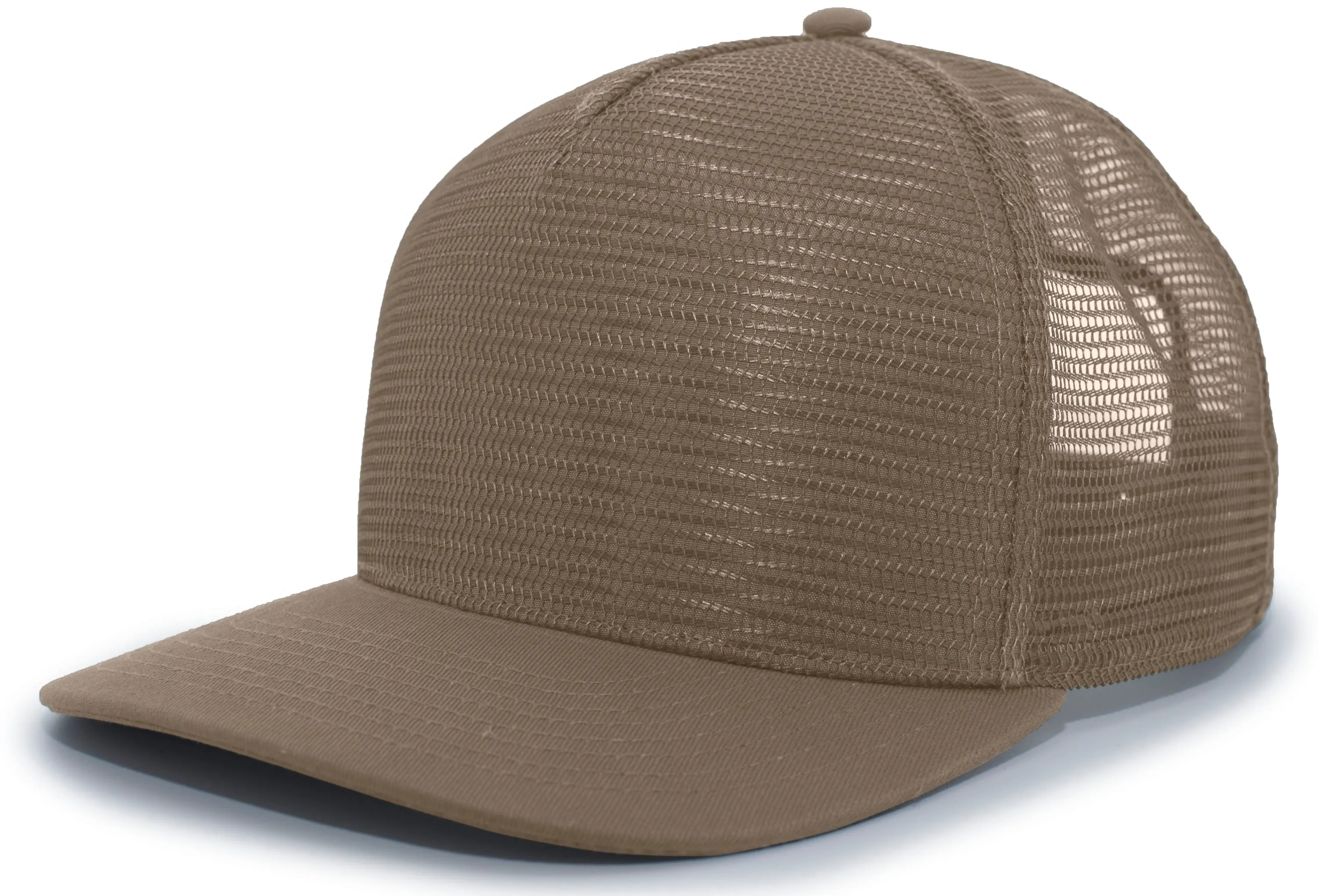 Pacific Headwear 5-Panel Mesh Overlay Trucker Snapback