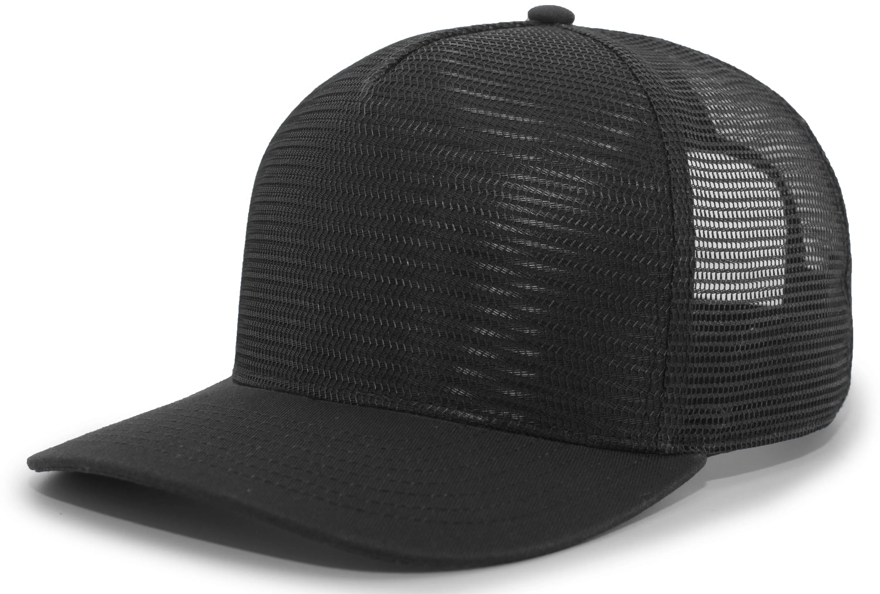 Pacific Headwear 5-Panel Mesh Overlay Trucker Snapback