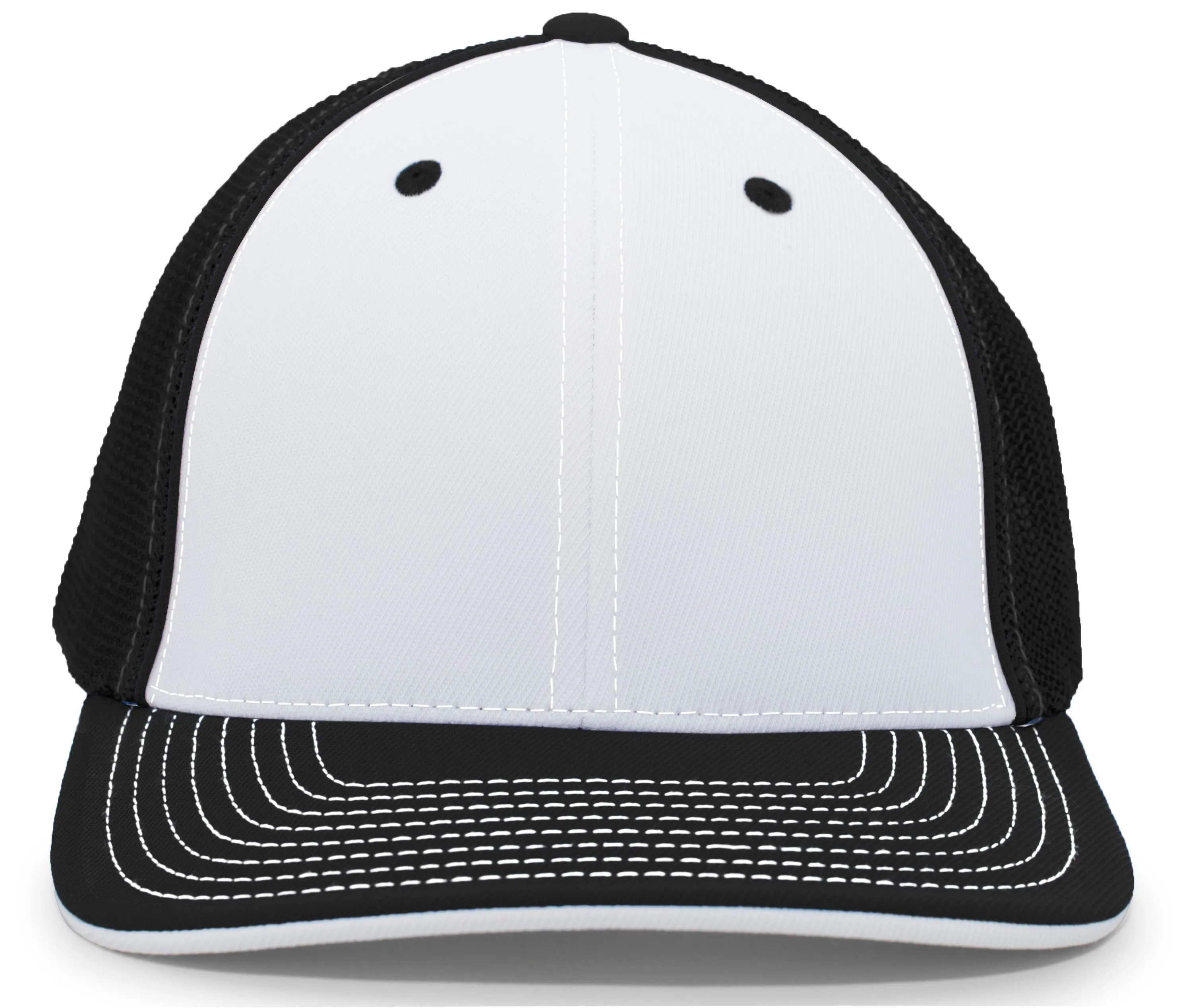 Pacific Headwear Trucker PacFlex Cap - Black/White/Black