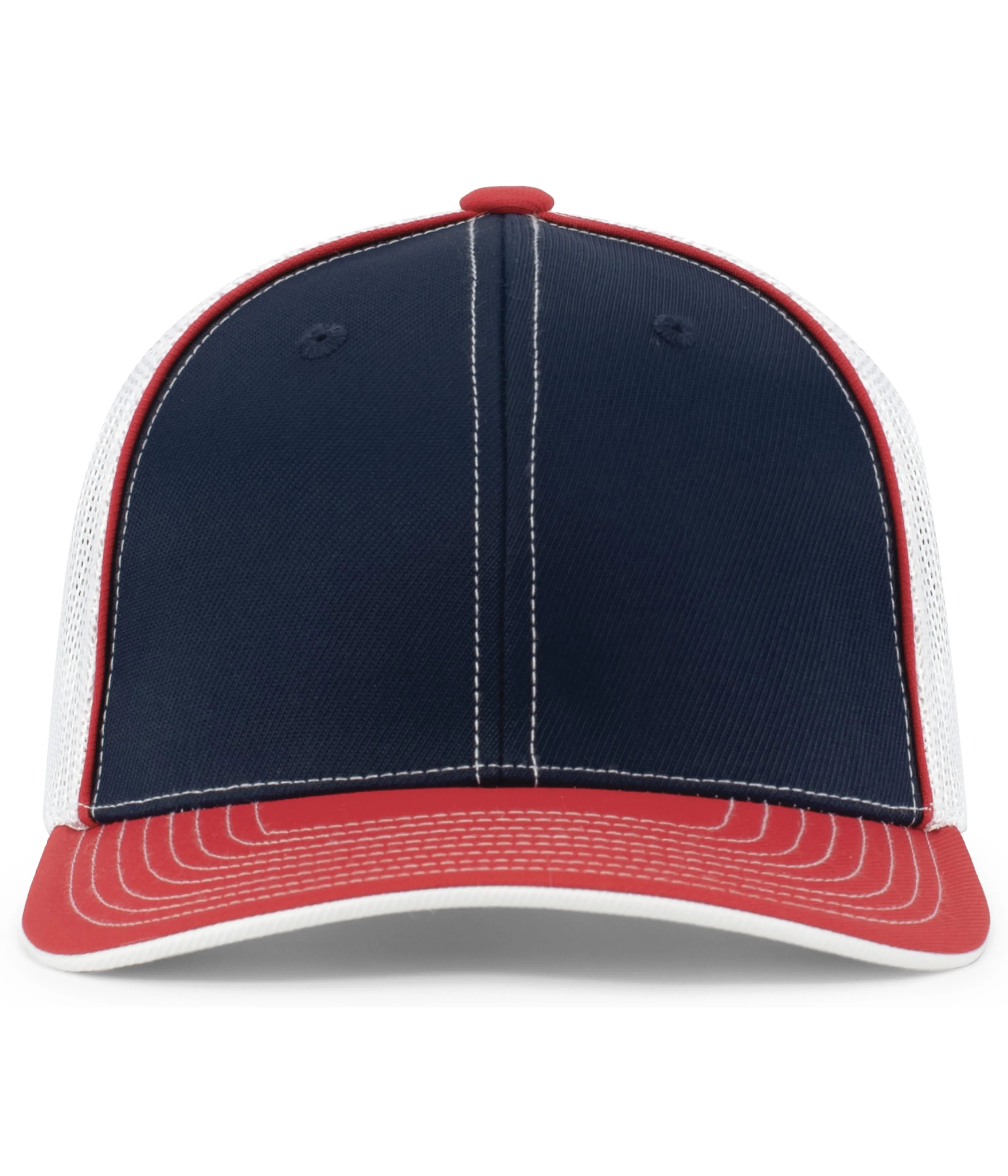 Pacific Headwear Trucker PacFlex Cap - Navy/White/Red