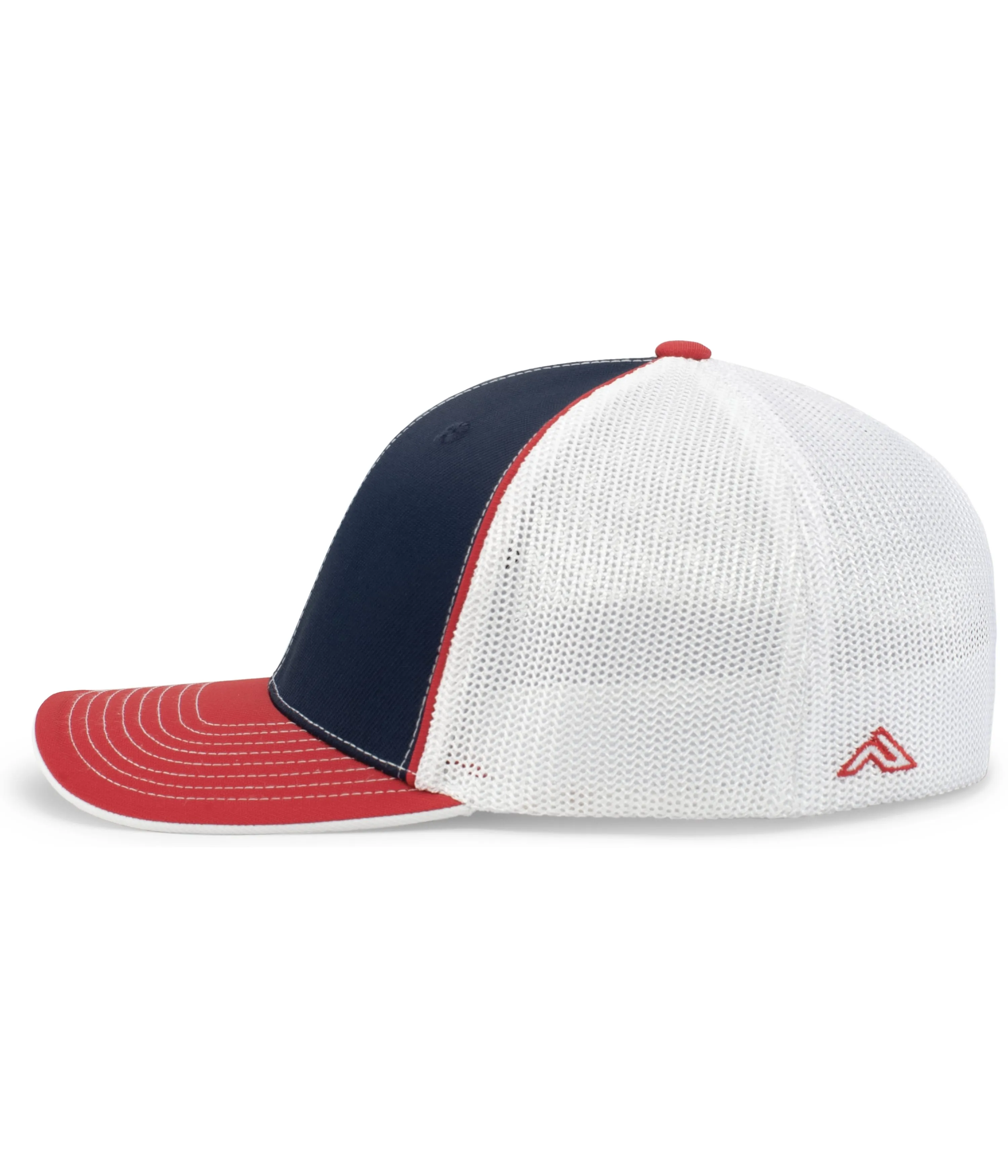 Pacific Headwear Trucker PacFlex Cap - Navy/White/Red