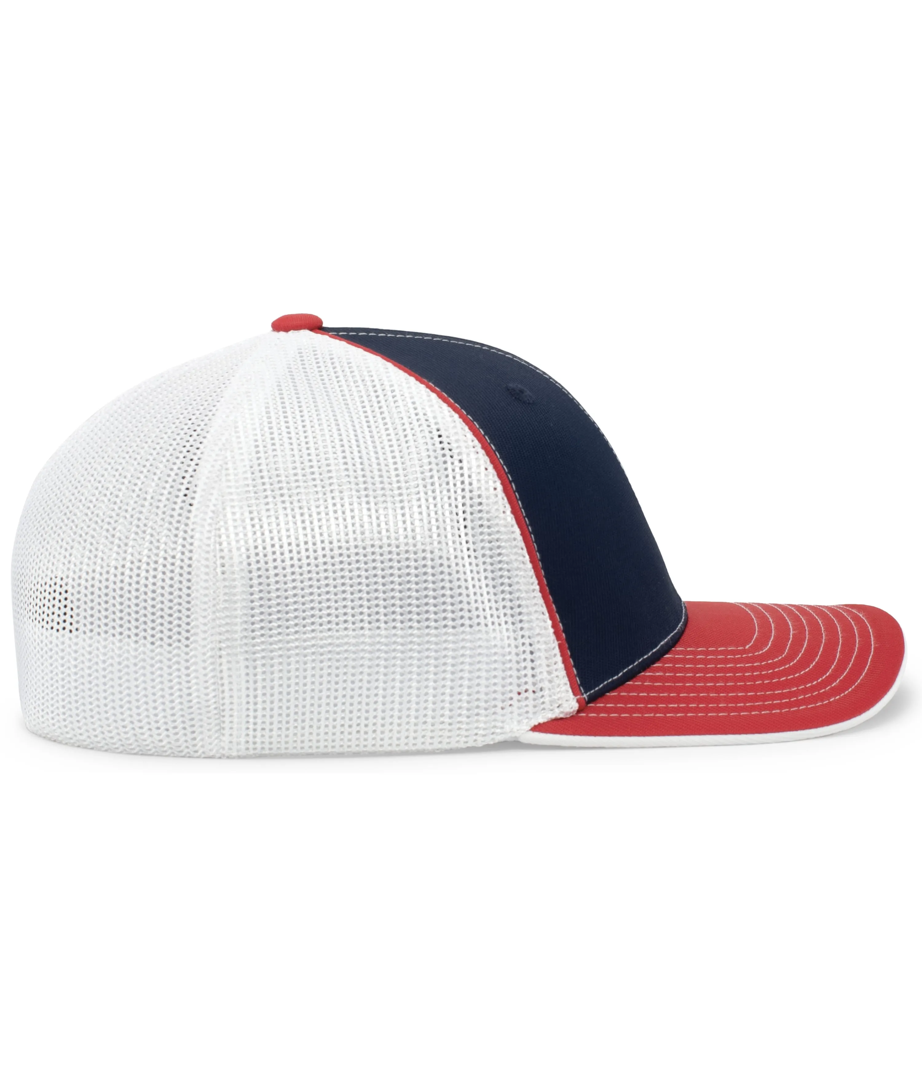 Pacific Headwear Trucker PacFlex Cap - Navy/White/Red