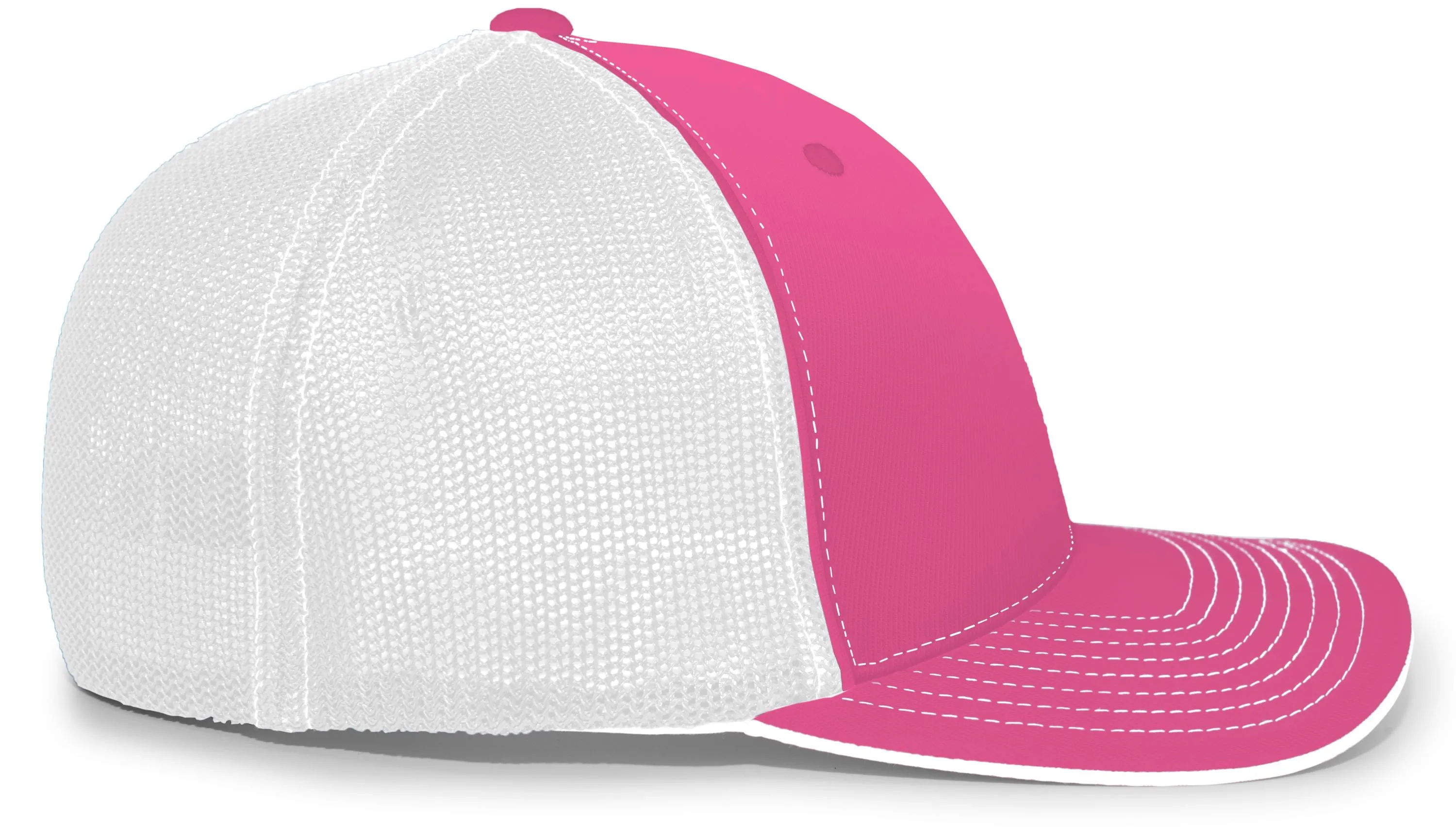 Pacific Headwear Trucker PacFlex Cap - Pink/White/Pink