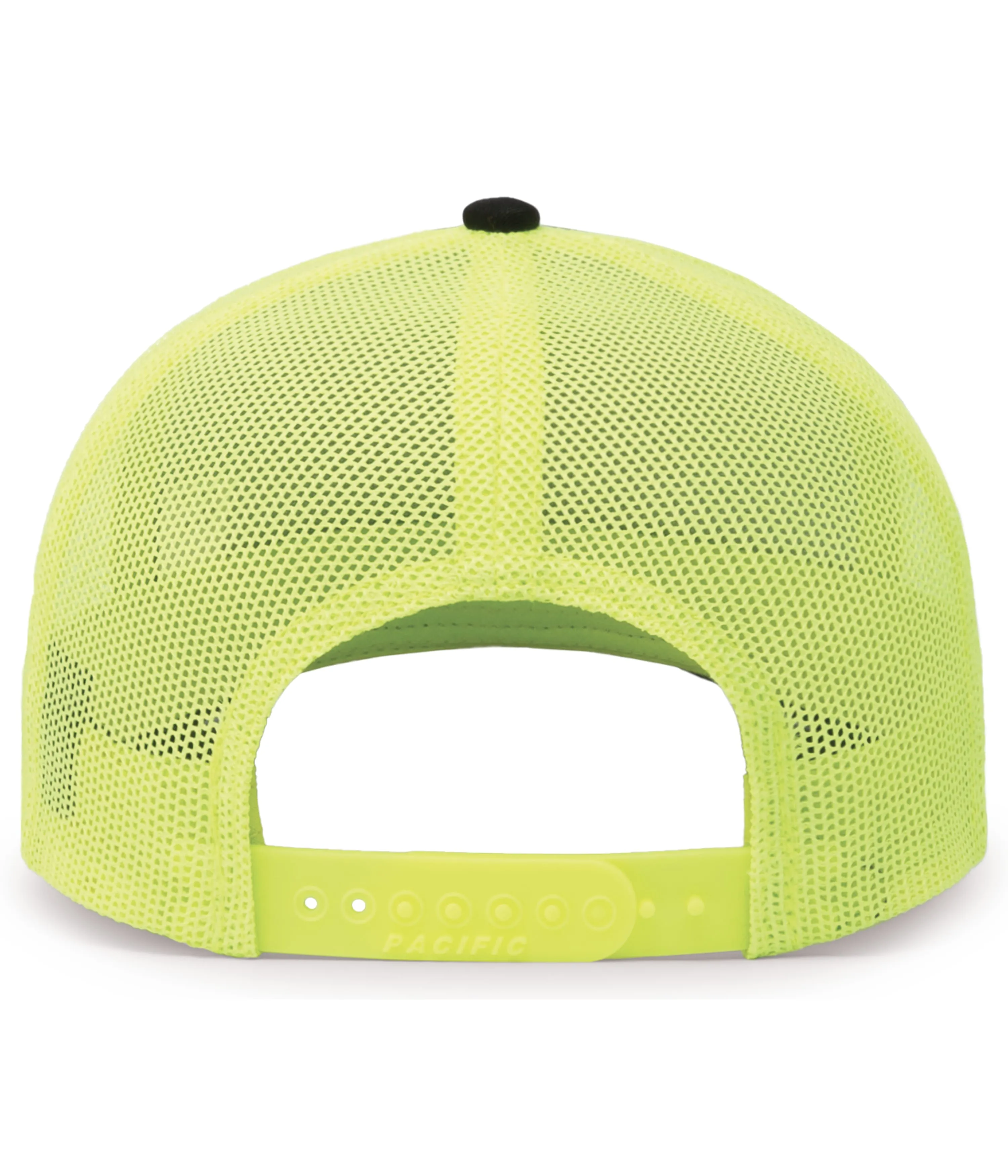 Pacific Headwear Trucker Snapback Cap - Black/Neon Yellow/Black