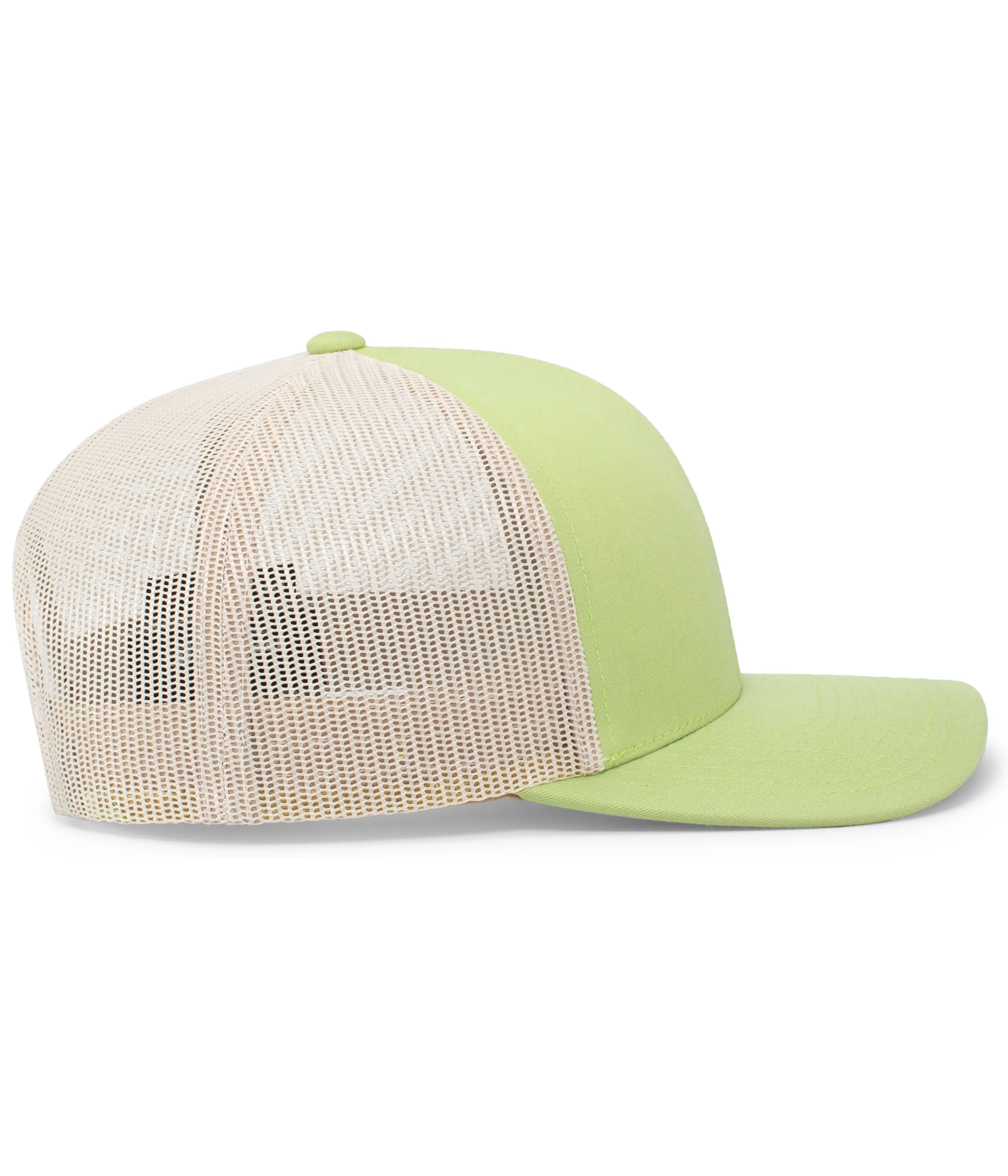 Pacific Headwear Trucker Snapback Cap - Green Glow/Beige/Green Glow