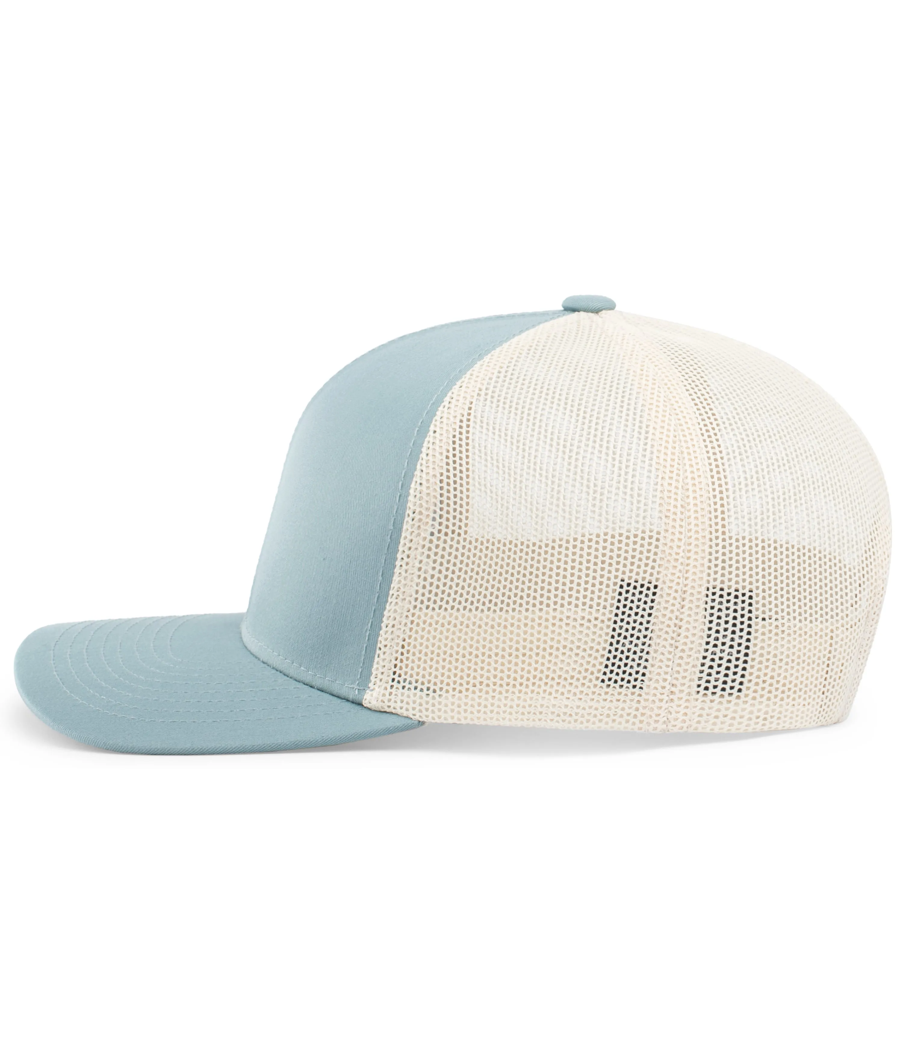 Pacific Headwear Trucker Snapback Cap - Smoke Blue/Beige/Smoke Blue