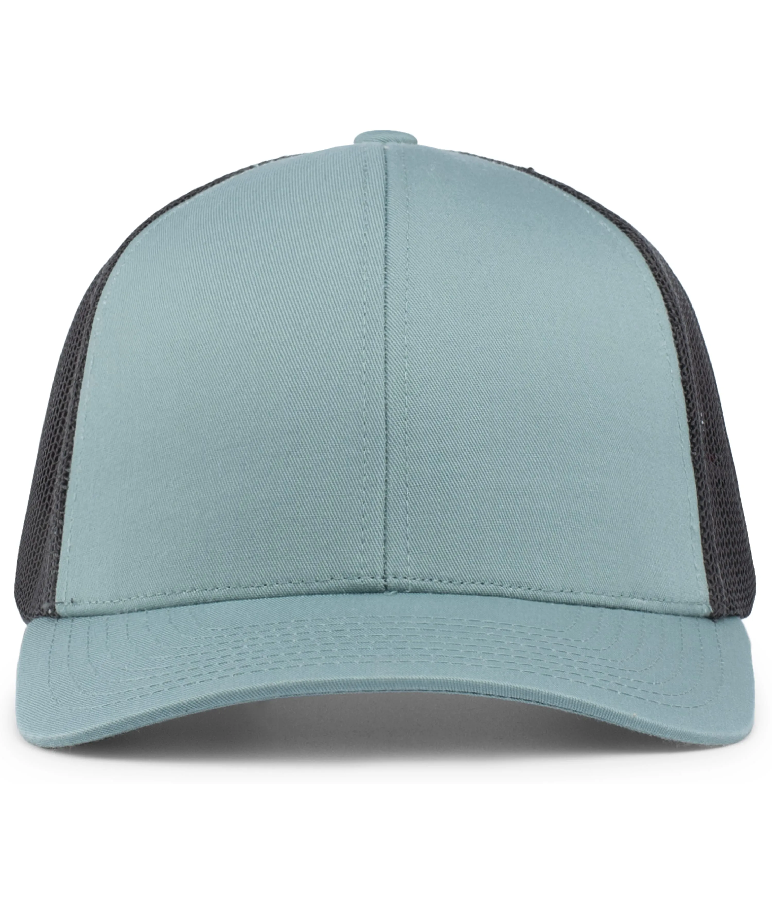 Pacific Headwear Trucker Snapback Cap - Smoke Blue/Lt Charcoal/Smoke Blue